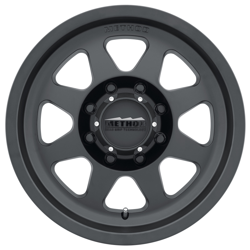 MR701 17x8.5 0mm Offset 8x6.5 130.81mm CB Matte Black Wheel - Click Image to Close