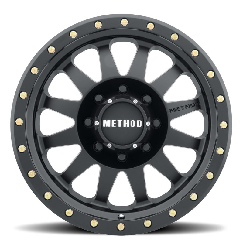 MR304 Double Standard 17x8.5 0mm Offset 8x170 130.81mm CB Matte Black Wheel - Click Image to Close