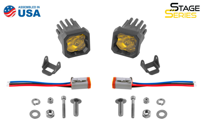 Stage Series C1 LED Pod Sport - Yellow Wide Standard ABL (Pair) - Click Image to Close