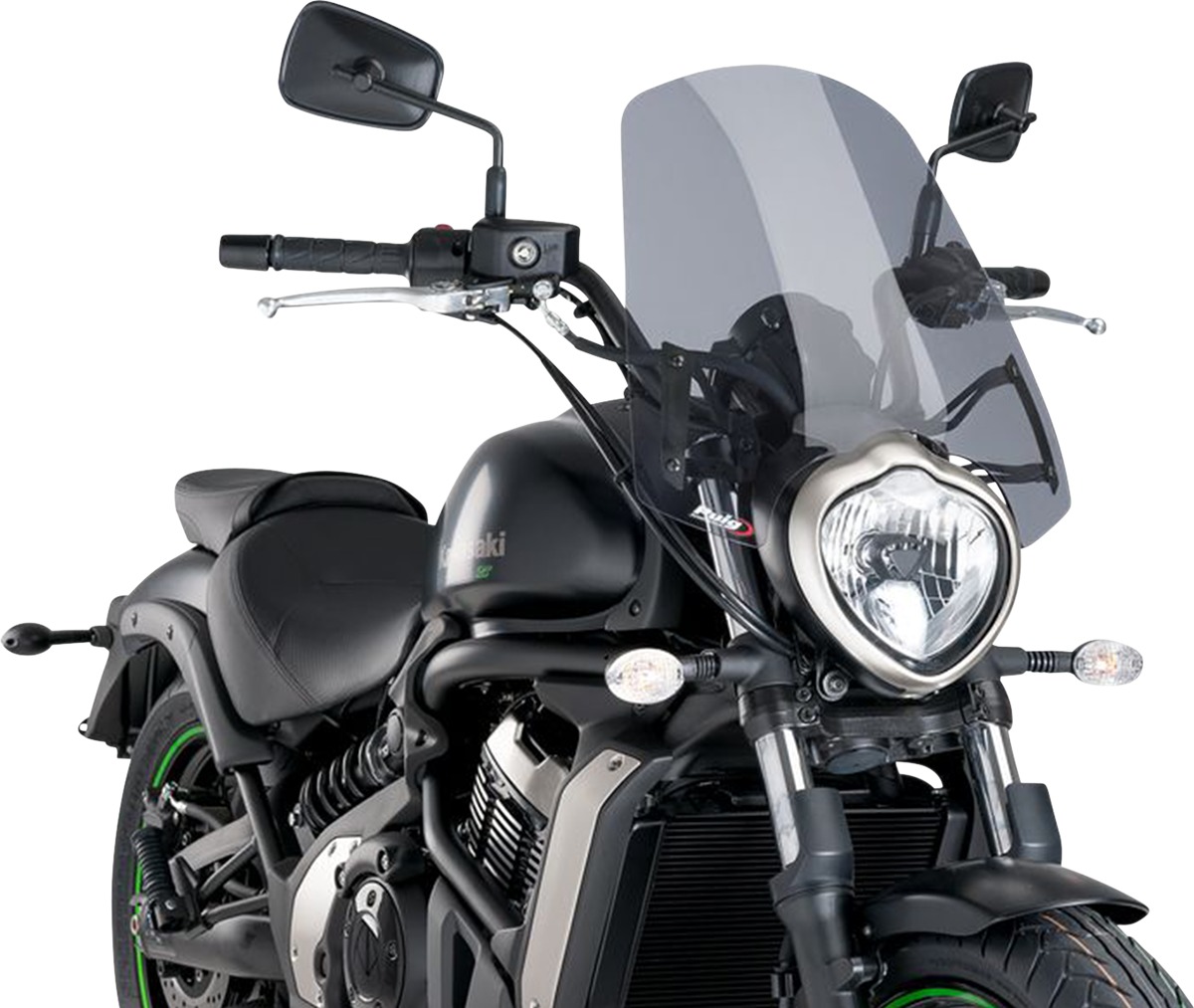 Light Smoke Naked New Generation Windscreen - For 15-24 Kawasaki EN650 Vulcan S - Click Image to Close