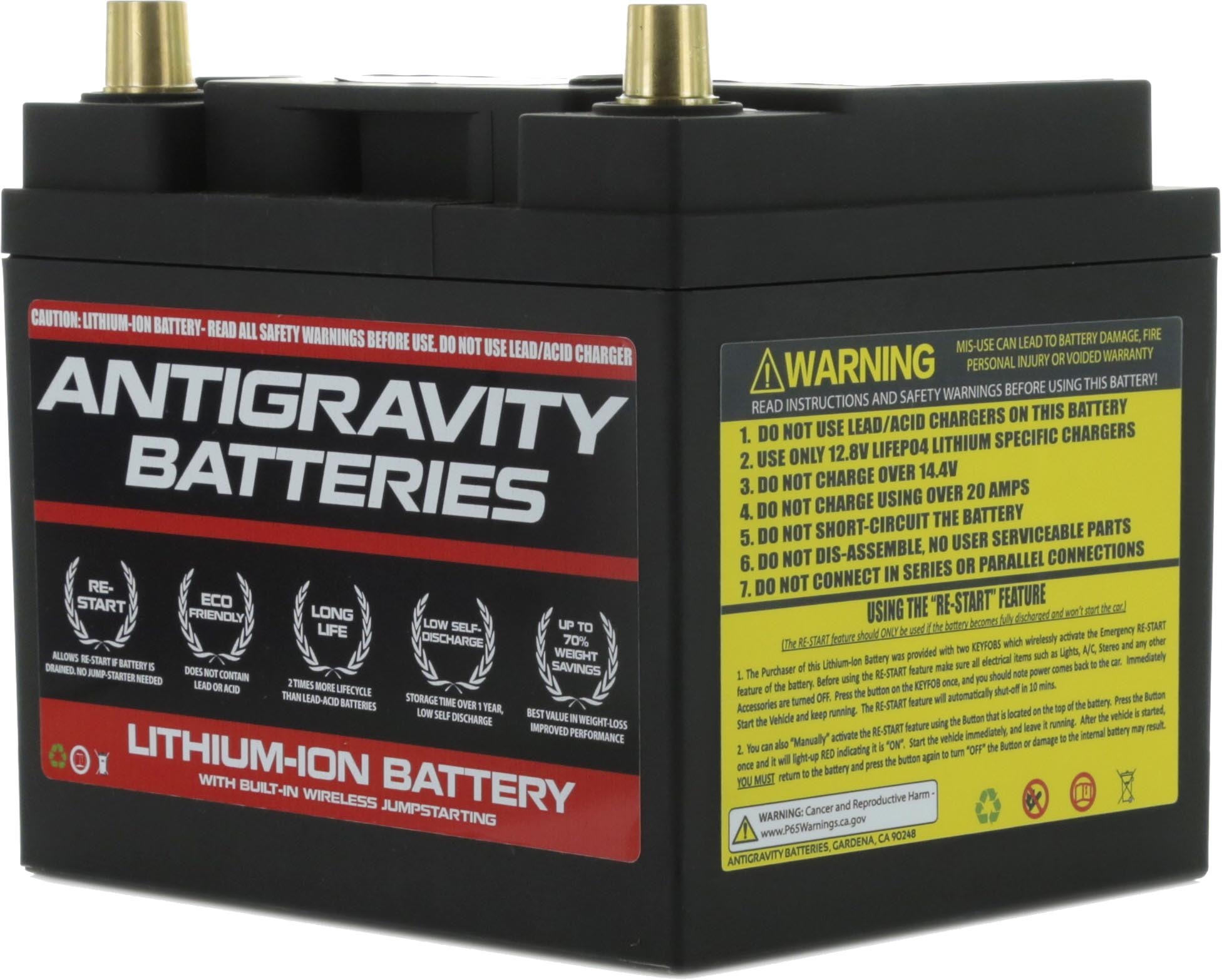 Restart Lithium Battery - Group 26, 16 AH, 850 CA w/ Wireless Remote - Replaces Polaris 4014609,4018013,4011224,4010595 - Click Image to Close