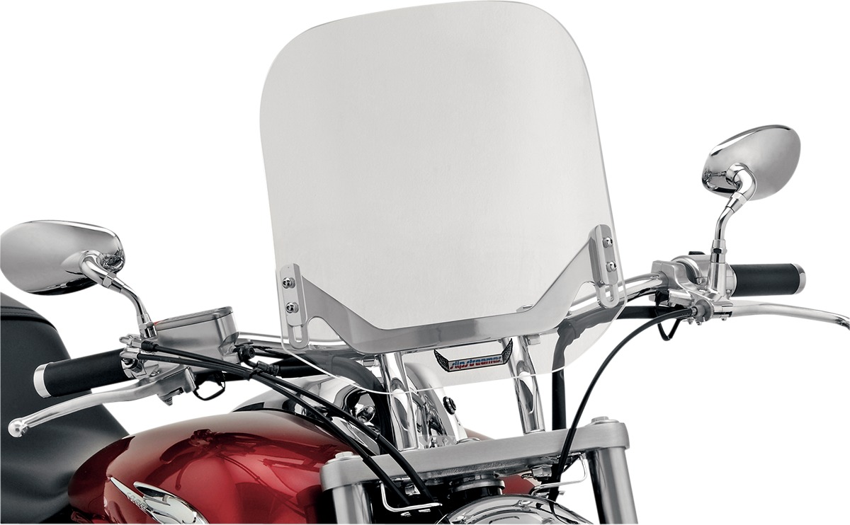 Billet Series Handlebar Mount Bullet Windshield 15" Clear - Click Image to Close