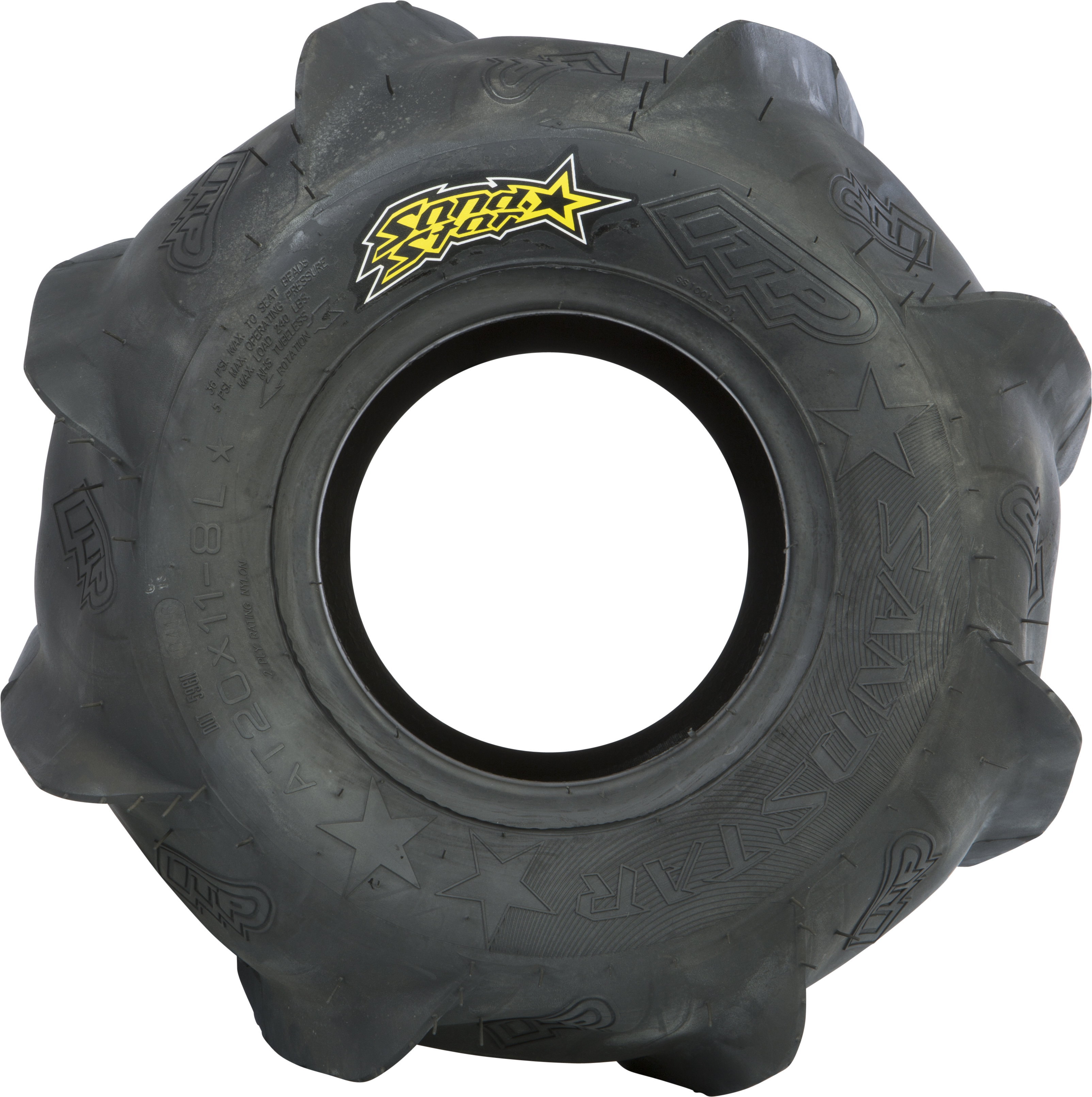 Tire - Sand Star - Angle Paddle - Rear Left - 26x11-12 - 2 Ply - Click Image to Close