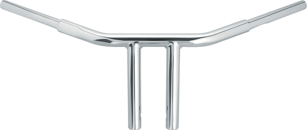 Psycho Chubby Drag Handlebar 8" Chrome w/Risers - Click Image to Close