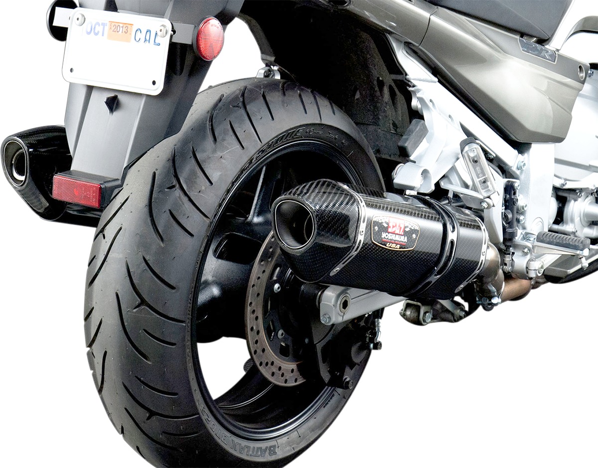 Signature R77 Carbon Fiber Dual Slip On Exhaust - For 13-20 Yamaha FJR1300 - Click Image to Close