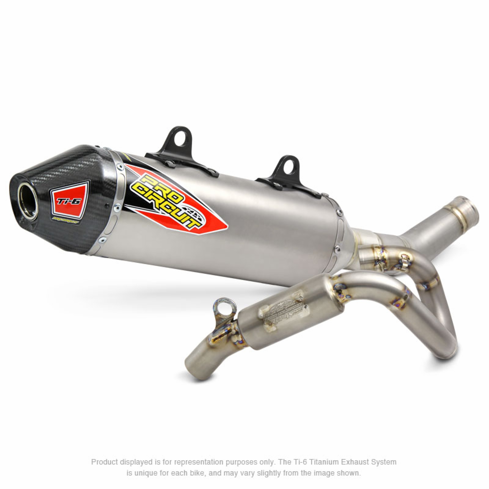 Ti-6 Titanium Full Exhaust System w/ Carbon End Cap - For 17-18 250 SX-F & FC 250 - Click Image to Close