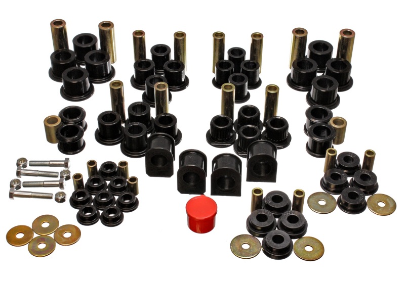 99-04 Ford F-250 4WD Superduty Black Hyper-flex Master Bushing Set - Click Image to Close