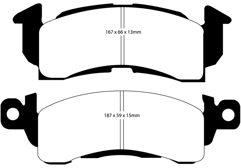 Redstuff Front Brake Pads - For 73-74 Buick Apollo 4.1 - Click Image to Close