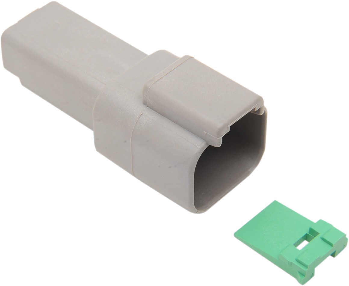 Grey 2 Pin Receptacle - Replaces DEUTSCH DT Style & H-D 72122-94GY - Click Image to Close