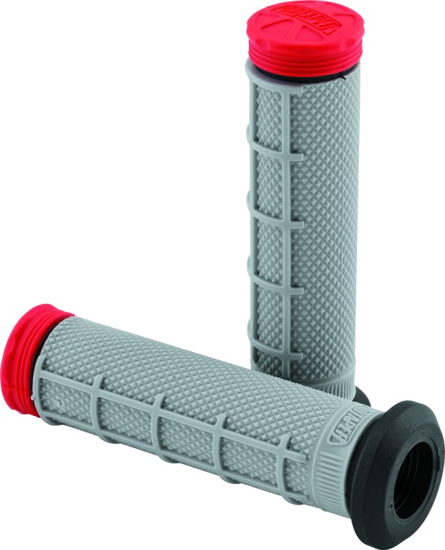 Tri Density ATV 1/2 Waffle Grips - Red - Click Image to Close