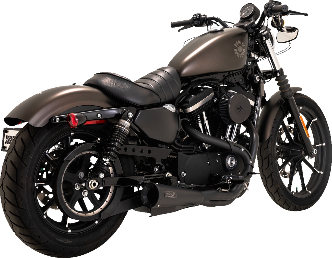 Vance & Hines HD Sportster 04-13 SS 2-1 Black Full System Exhaust - Click Image to Close