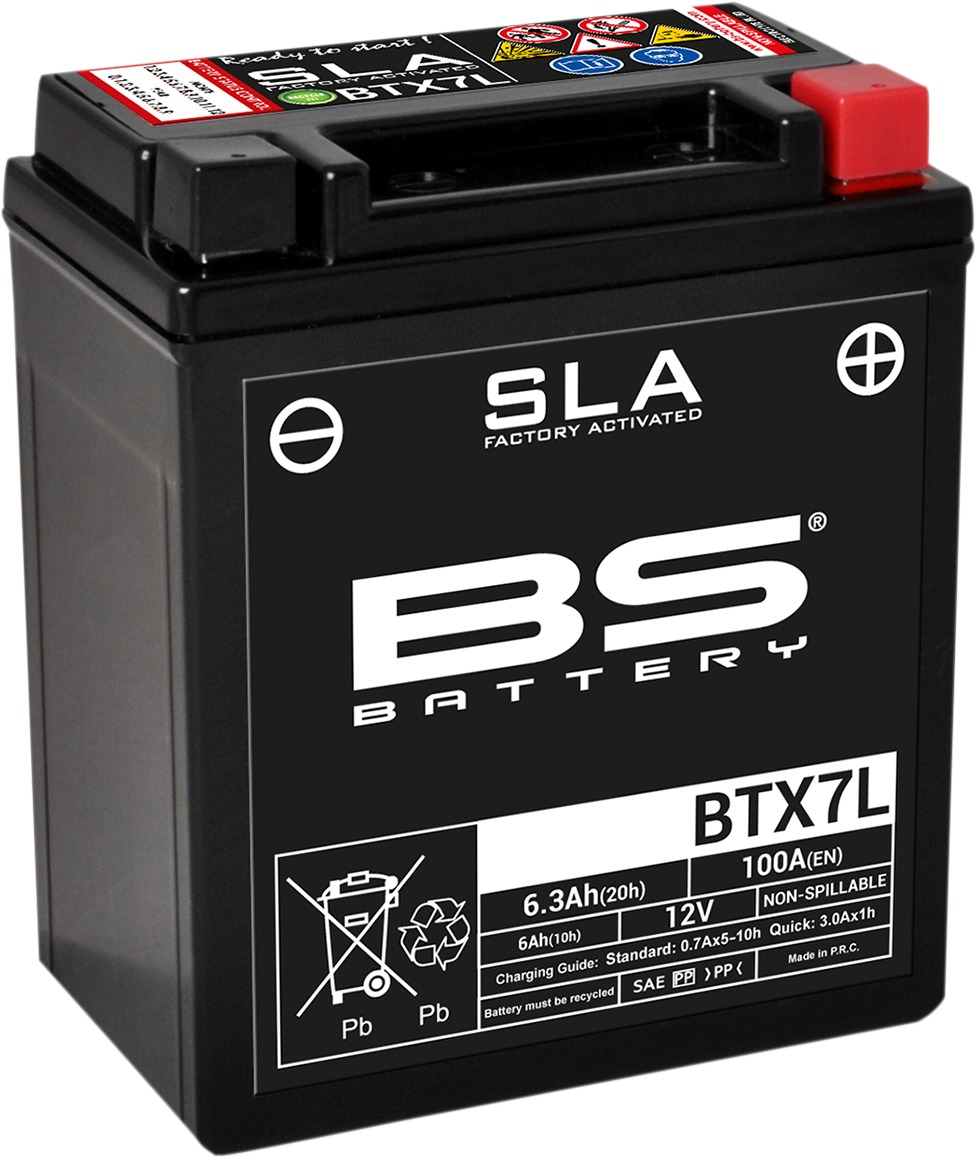 AGM Maintenance Free Battery 100CCA 12V 6.3Ah Factory Activated - Replaces YTX7L - Click Image to Close