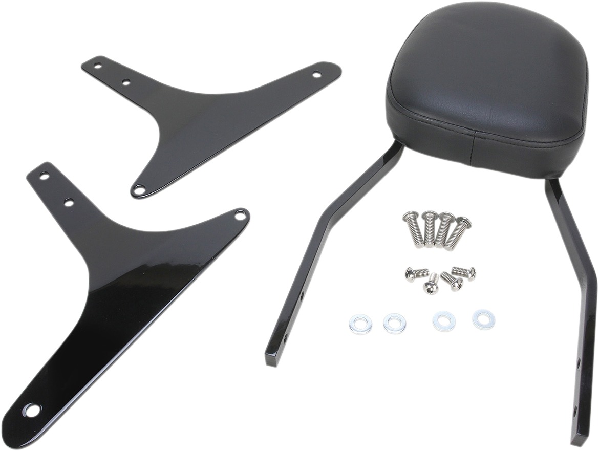 Standard Square 17" Sissy Bar - Black - For 06-17 Harley Softail - Click Image to Close