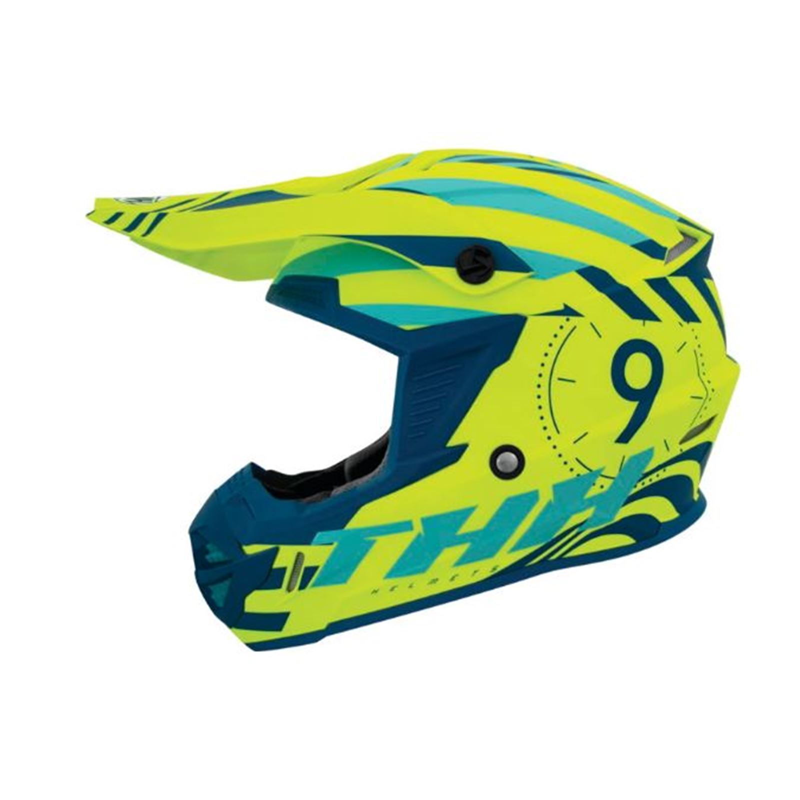 THH Helmets T730X Twister Neon Yelblu Md - Click Image to Close