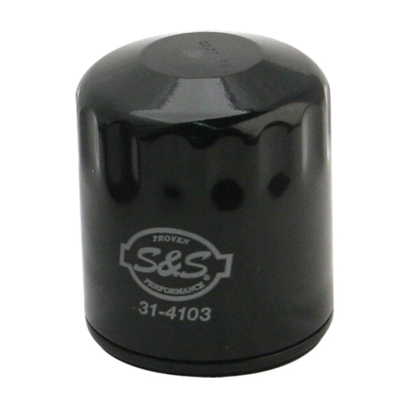 S&S Cycle 99-18 BT/2017+ M8 Black Oil Filter - Click Image to Close