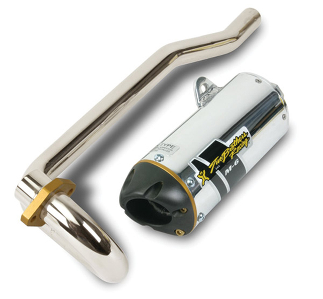 M6 Stainless Aluminum Full Exhaust - For 02-21 KLX110/DRZ110 - Click Image to Close