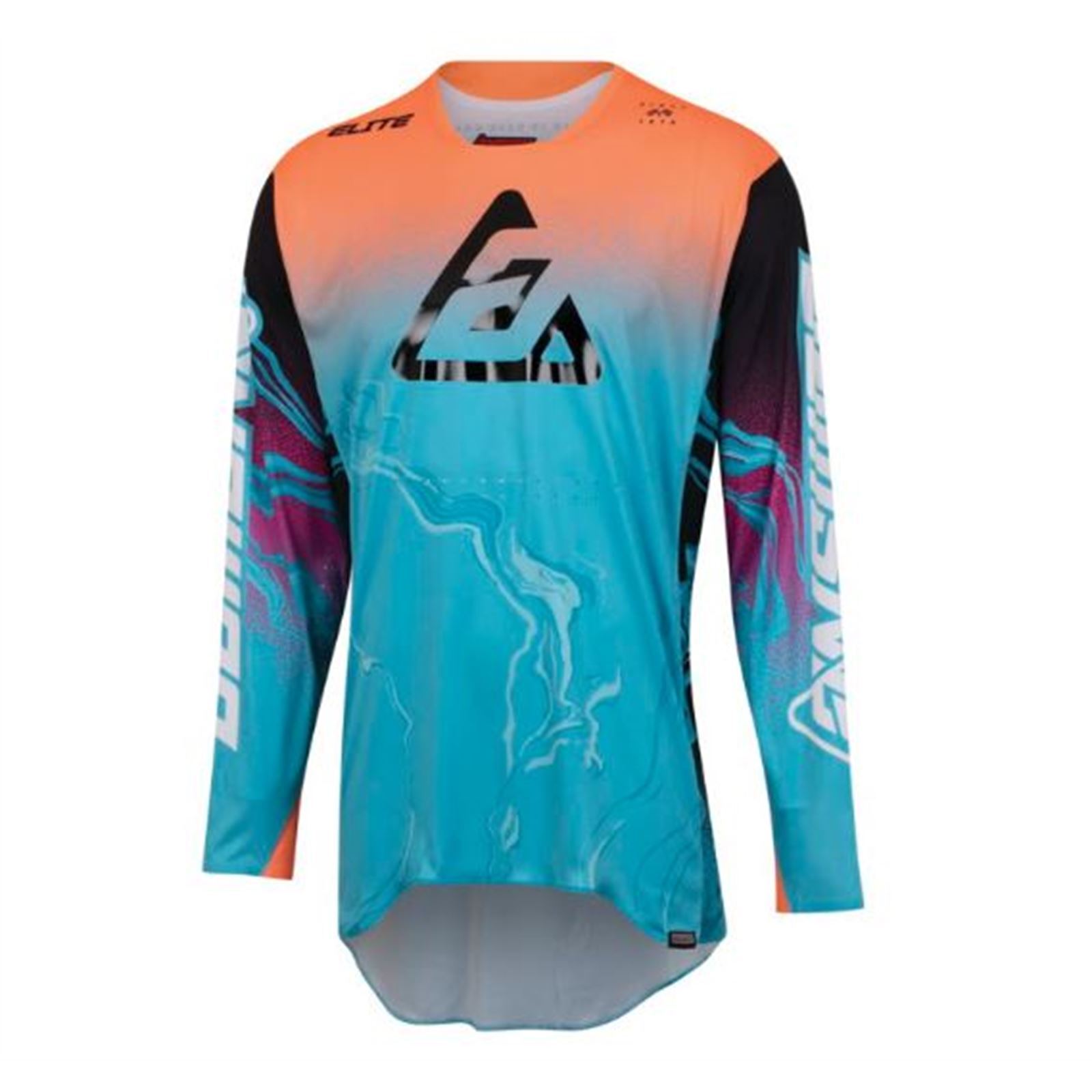 23 Elite Fusion Jersey Astana/Orange/Rhodamine Youth - Large - Click Image to Close