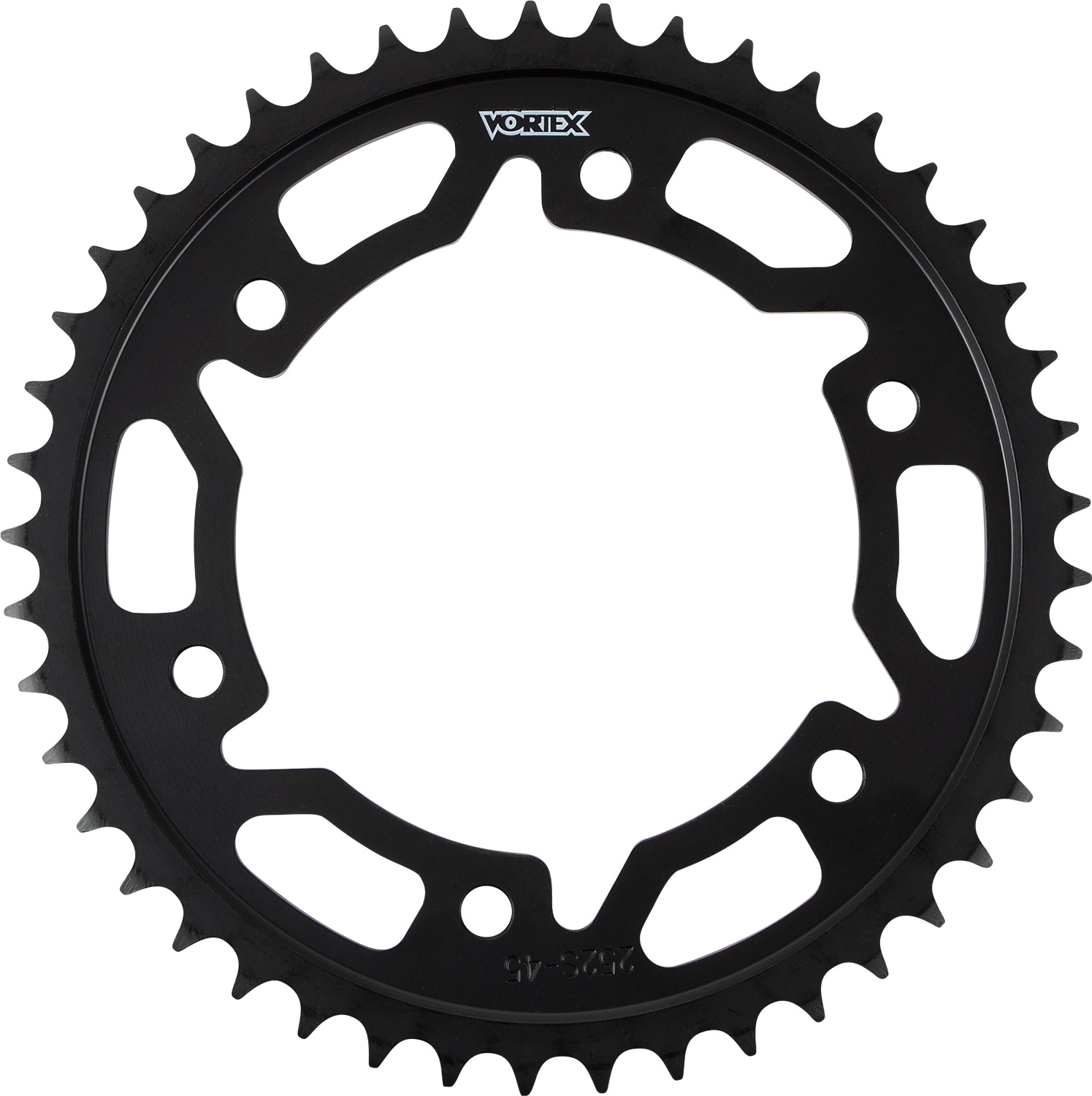 Steel Rear Sprocket 45T Black 525 - Click Image to Close