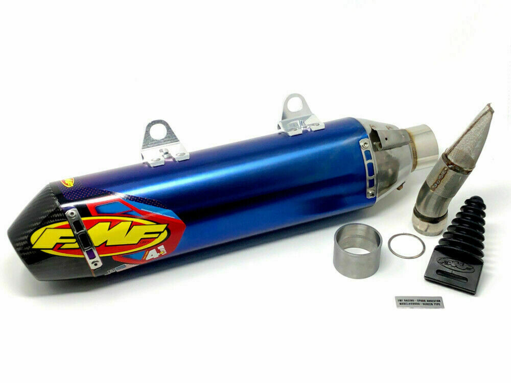 Blue Anodized Factory 4.1 Slip On Exhaust - For 20-23 KTM, Husqvarna, Gas Gas 250/350/450/500 - Click Image to Close