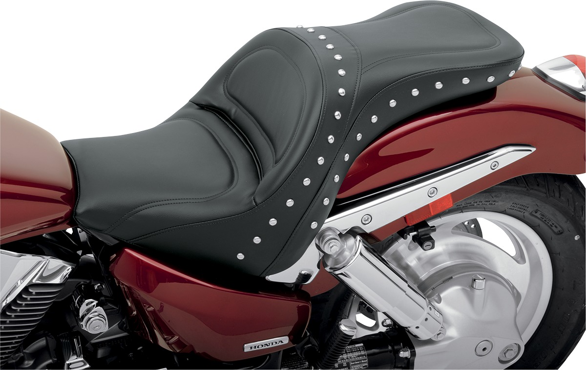 Explorer Special Studded 2-Up Seat Black Gel - For 04-09 Honda VTX1300C - Click Image to Close