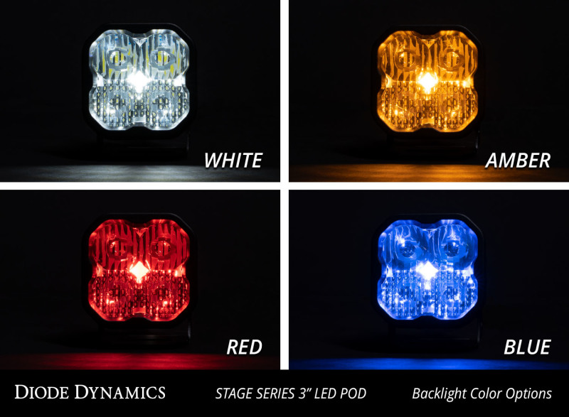 SS3 LED Pod Sport - White SAE Fog Standard (Pair) - Click Image to Close