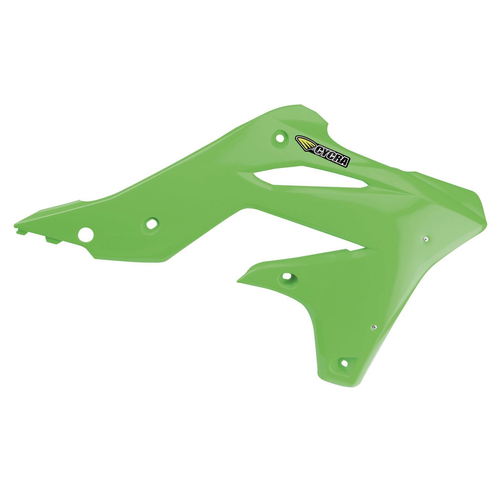 Kawasaki Powerflow Radiator Shrouds FLO Green - Click Image to Close