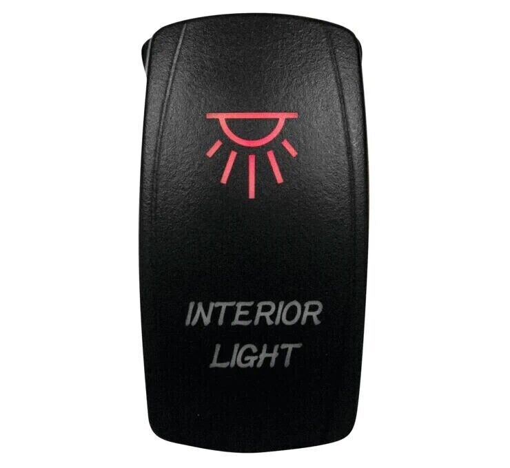 DragonFire Racing Lighted Switch On/Off Red - Click Image to Close