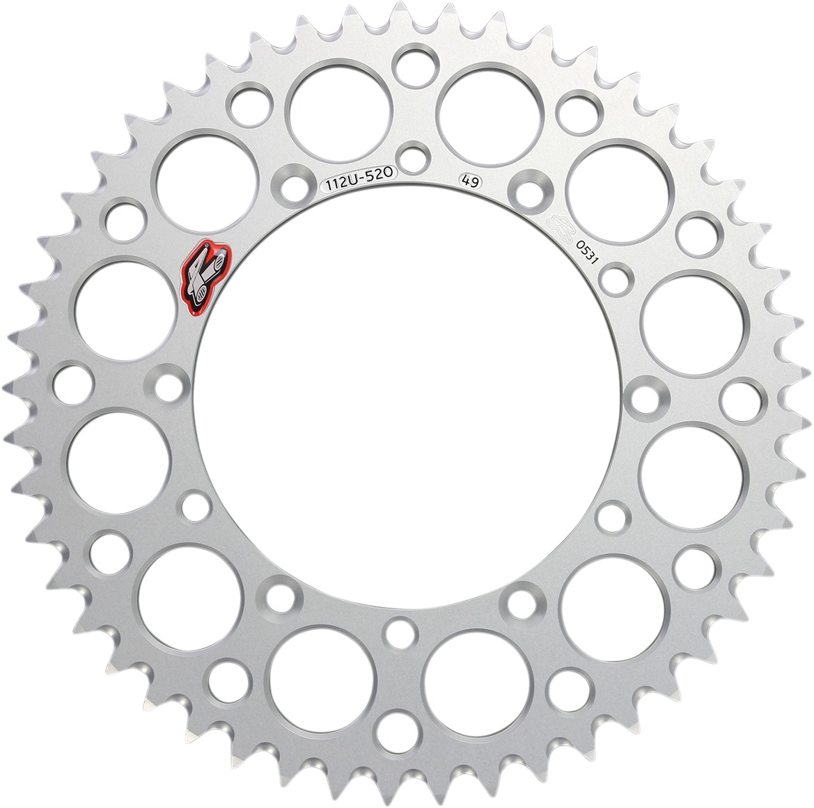 Rear Sprocket Grooved - Silver 520-49 Teeth - For 92-05 Kawasaki KX 250 2-Stroke/ KLX650/R - Click Image to Close