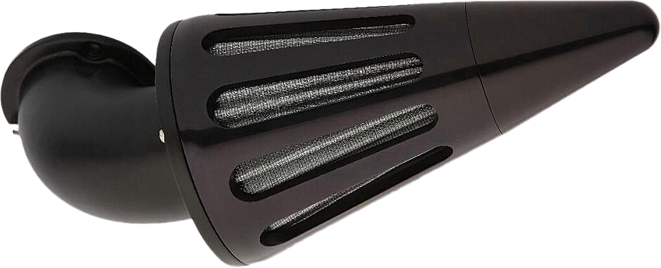 Ram Air Cleaner Coned Black 4.5"X12" - w/o Mount For Big Twin - Click Image to Close