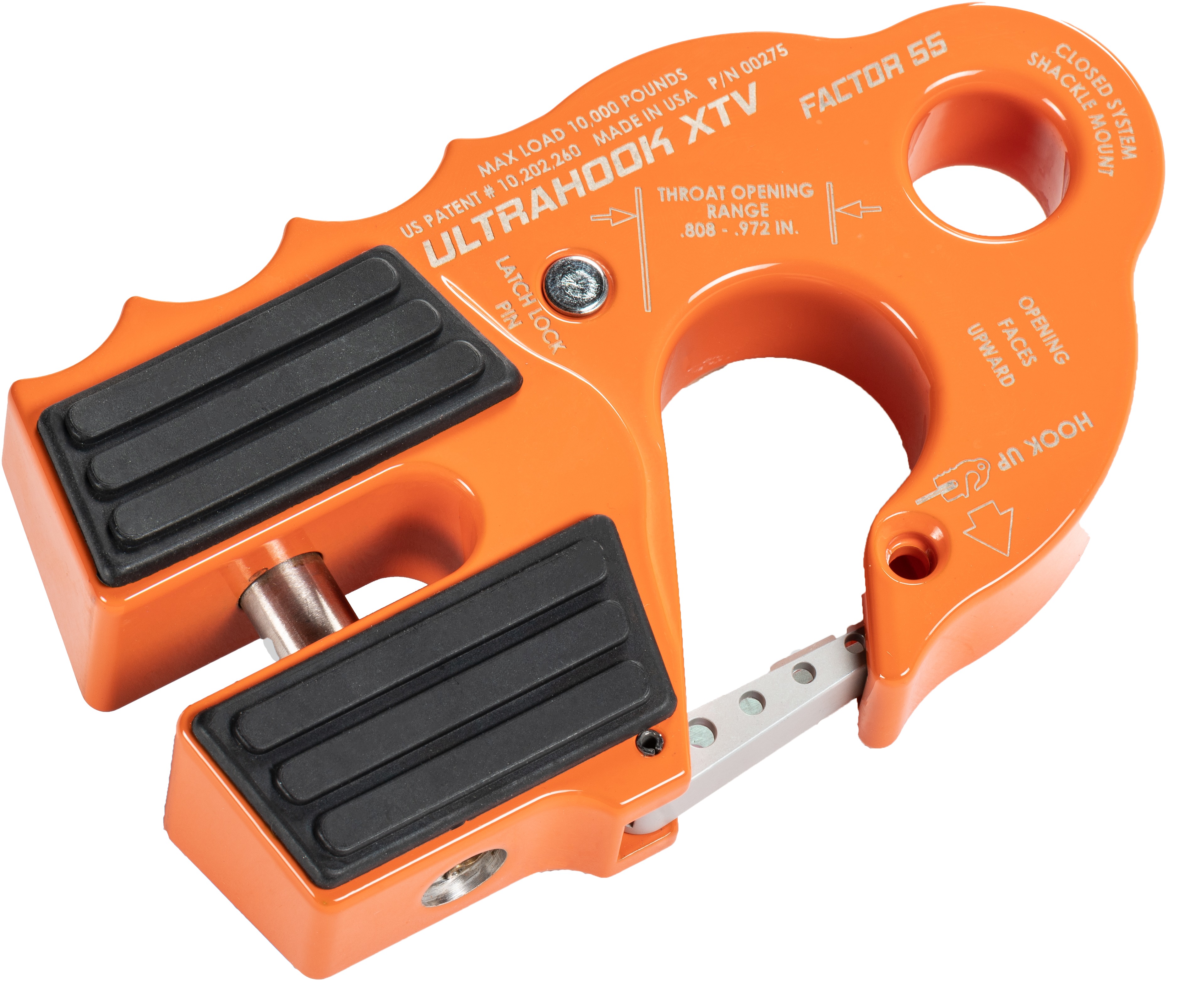 UltraHook XTV Winch Line Shackle Mount - Orange - Click Image to Close