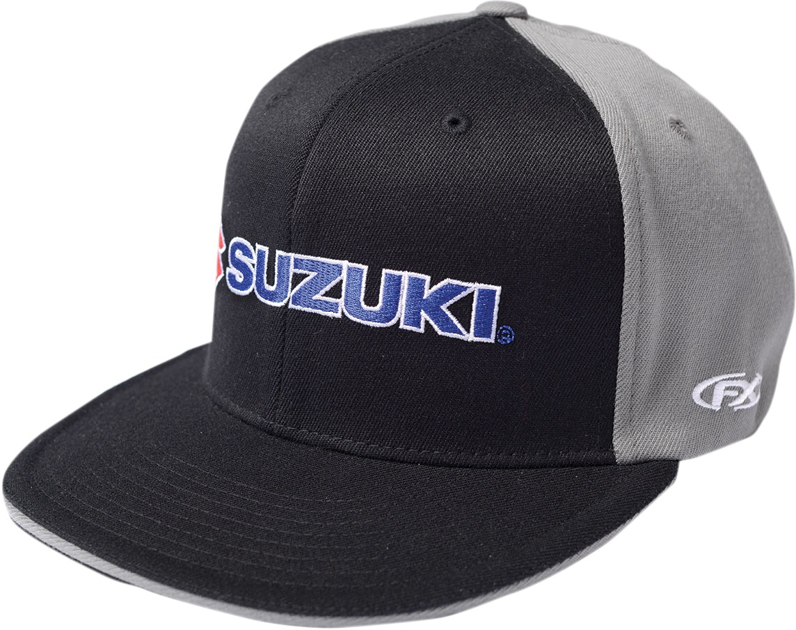 Men's Suzuki Team Hat - Suzuki Team Hat Blkgry S/M - Click Image to Close