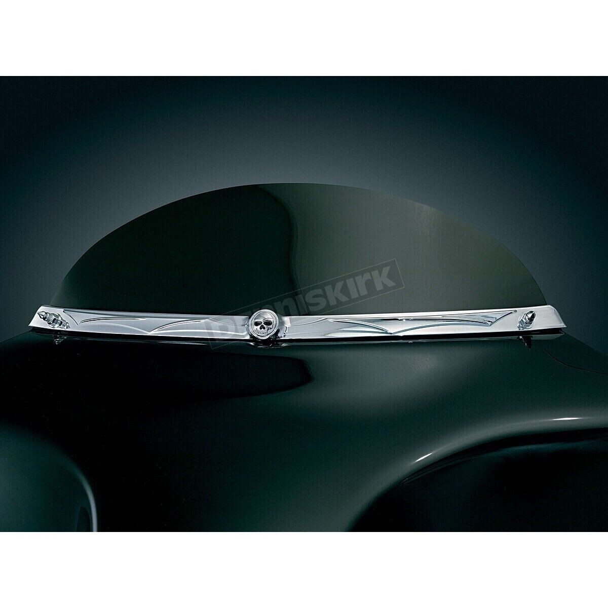 Zombie Windshield Trim 96-13 Touring Chrome - Click Image to Close