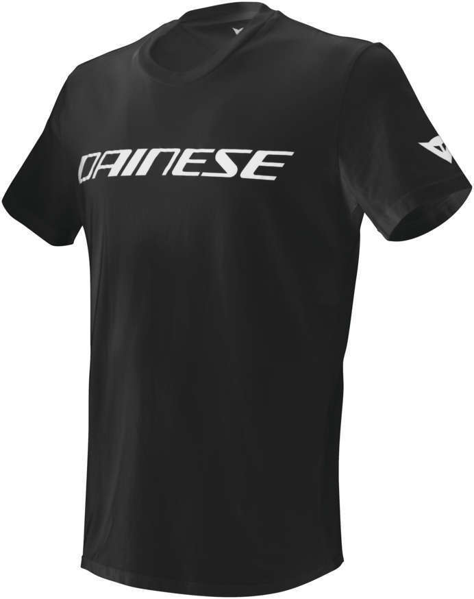 Dainese T-Shirt Bk/Wh Md - Click Image to Close