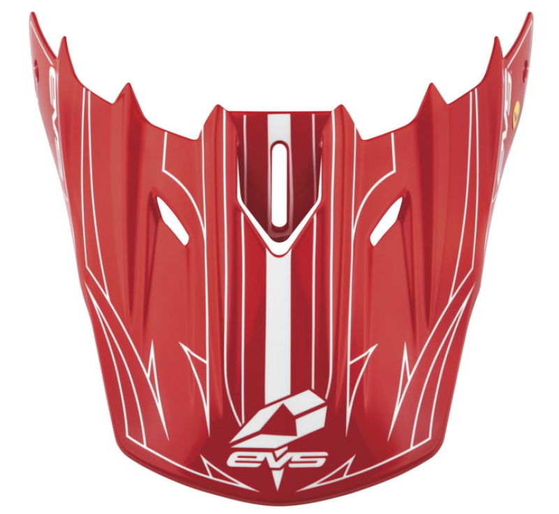 EVS T5 Pinner Visor - Red/White - Click Image to Close