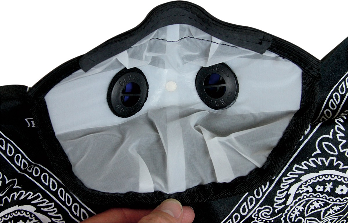 Rider Dust Masks - Pro Bandana Dust Mask Blk - Click Image to Close