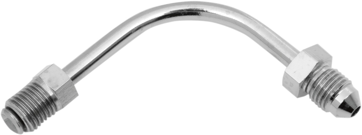 Brake Line Fitting - Tube, 3/8" 24 inverted flare - #3 male w/90 Deg. long bend - Click Image to Close