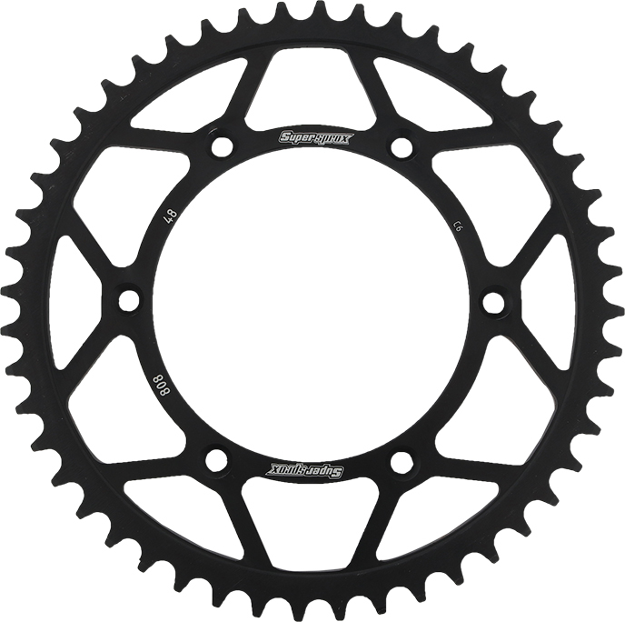 Rear Steel Sprocket 48T - Black - For 80-16 Kawasaki Suzuki - Click Image to Close