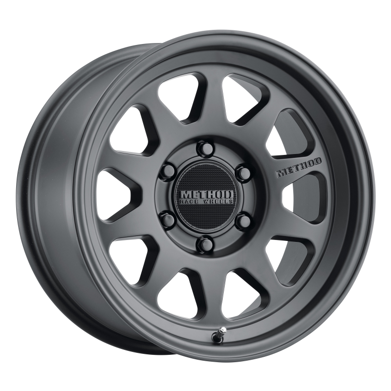 MR316 17x8.5 0mm Offset 6x120 67mm CB Matte Black Wheel - Click Image to Close