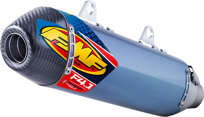 Blue Titanium Factory 4.1 RCT Slip On Exhaust - KTM & Husqvarna 250-500 4T - Click Image to Close