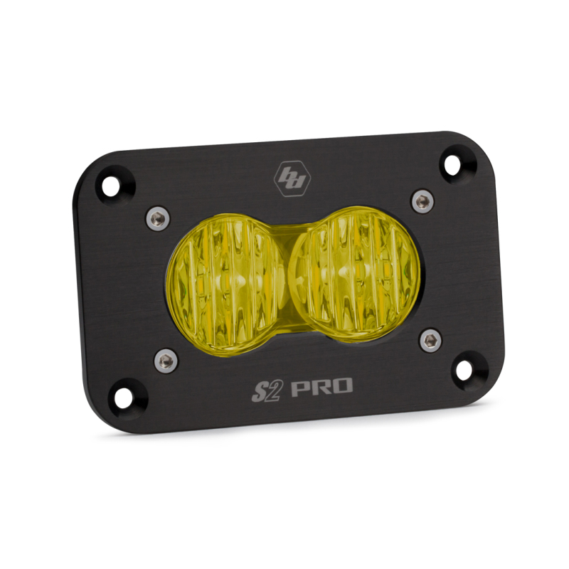 S2 Pro Wide Cornering Pattern Flush Mount LED Light - Amber - Click Image to Close