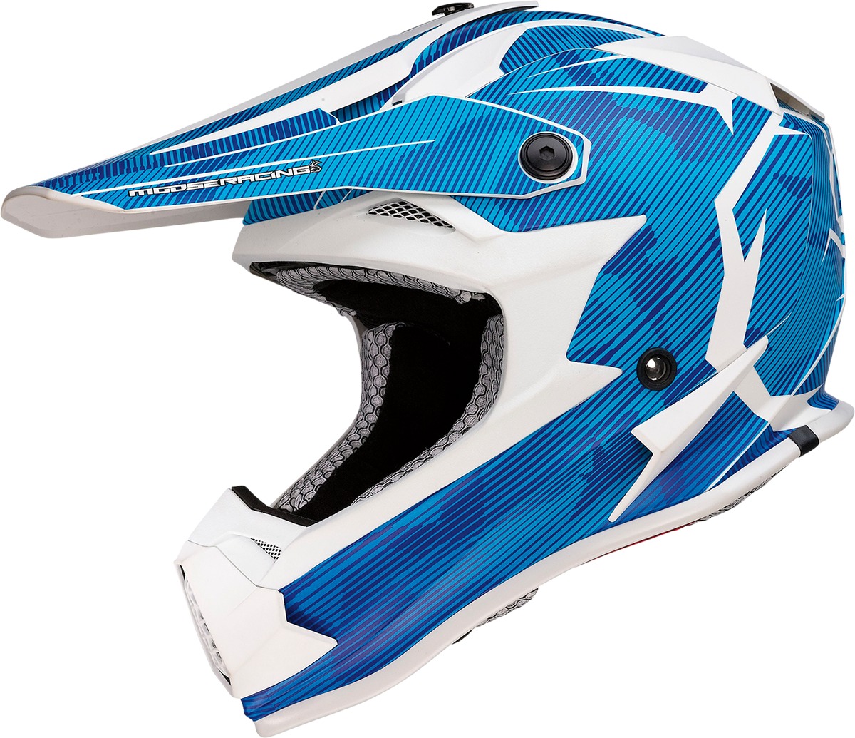 F.I. Agroid Camo Blue White Helmet Youth MD - Click Image to Close