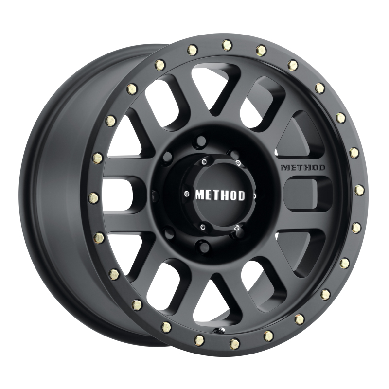 MR309 Grid 17x8.5 0mm Offset 8x180 130.81mm CB Matte Black Wheel - Click Image to Close