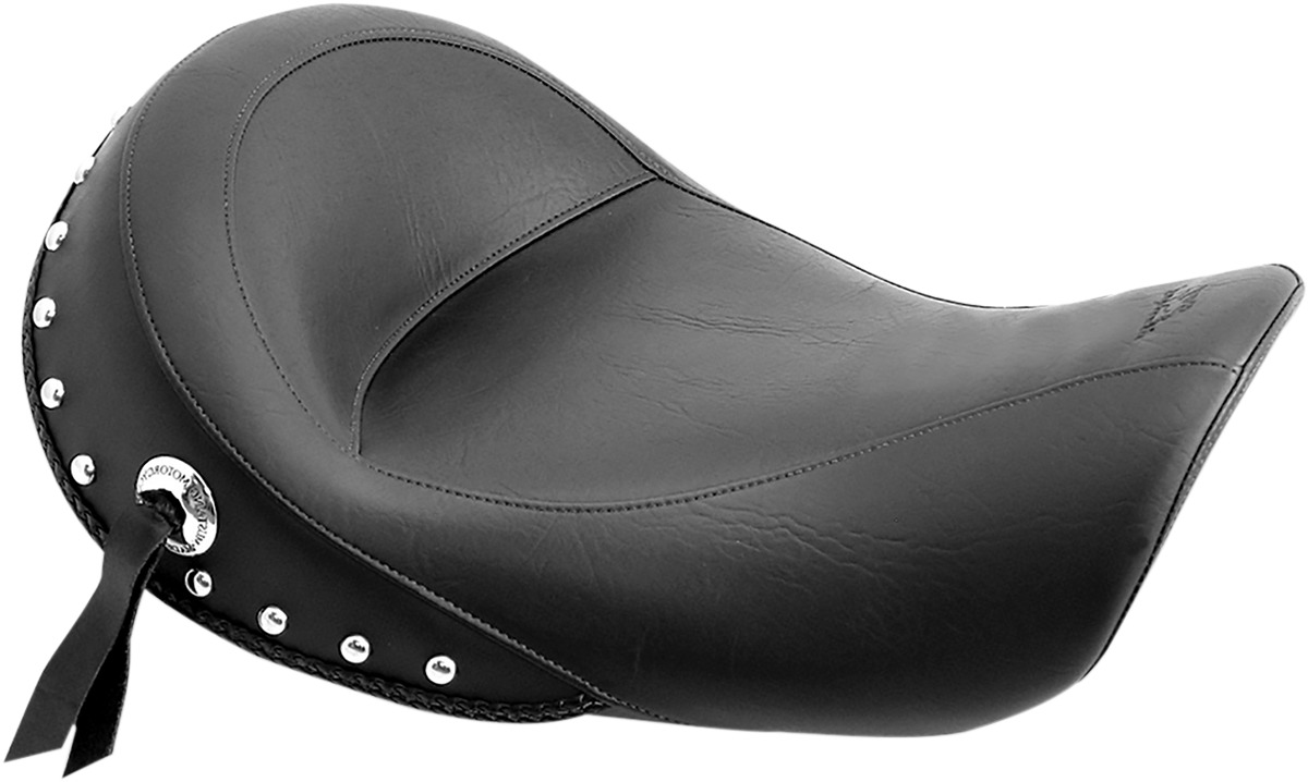 Concho Skirt Studded Vinyl Solo Seat - For 96-03 HD Dyna - Click Image to Close