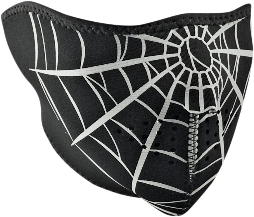 Half-Face Neoprene Mask - Face Mask Neo Half Spiderweb - Click Image to Close