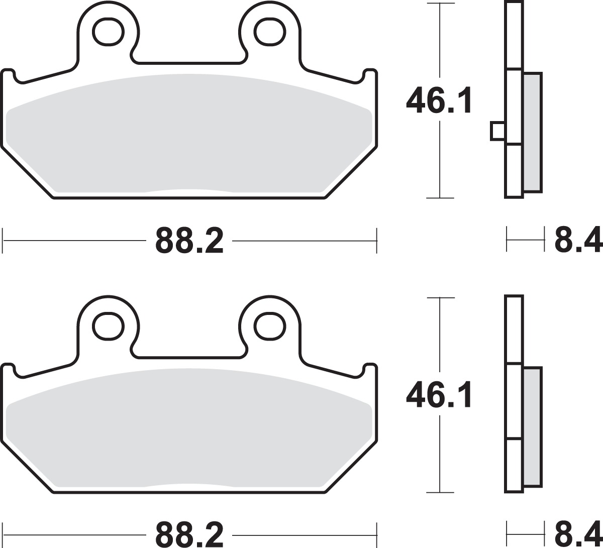 Sintered Brake Pads for Scooter - 182Ms Sint Brake Pads Sbs - Click Image to Close