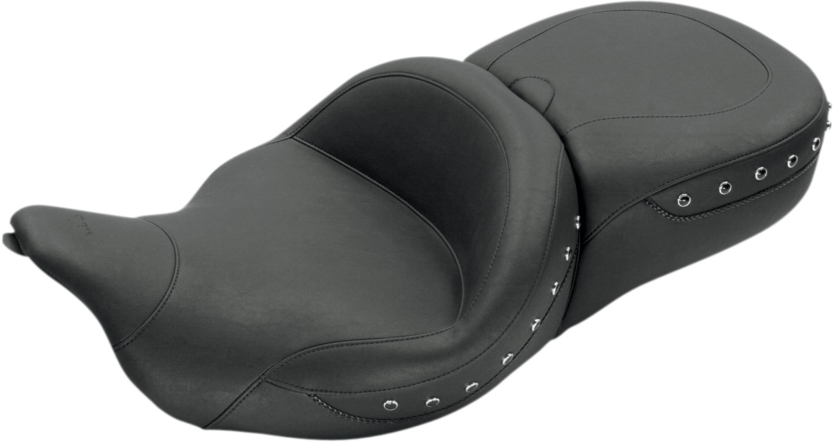 Super Touring Studded Vinyl 2-Up Seat Backward - For 08-20 Harley FLH FLT - Click Image to Close