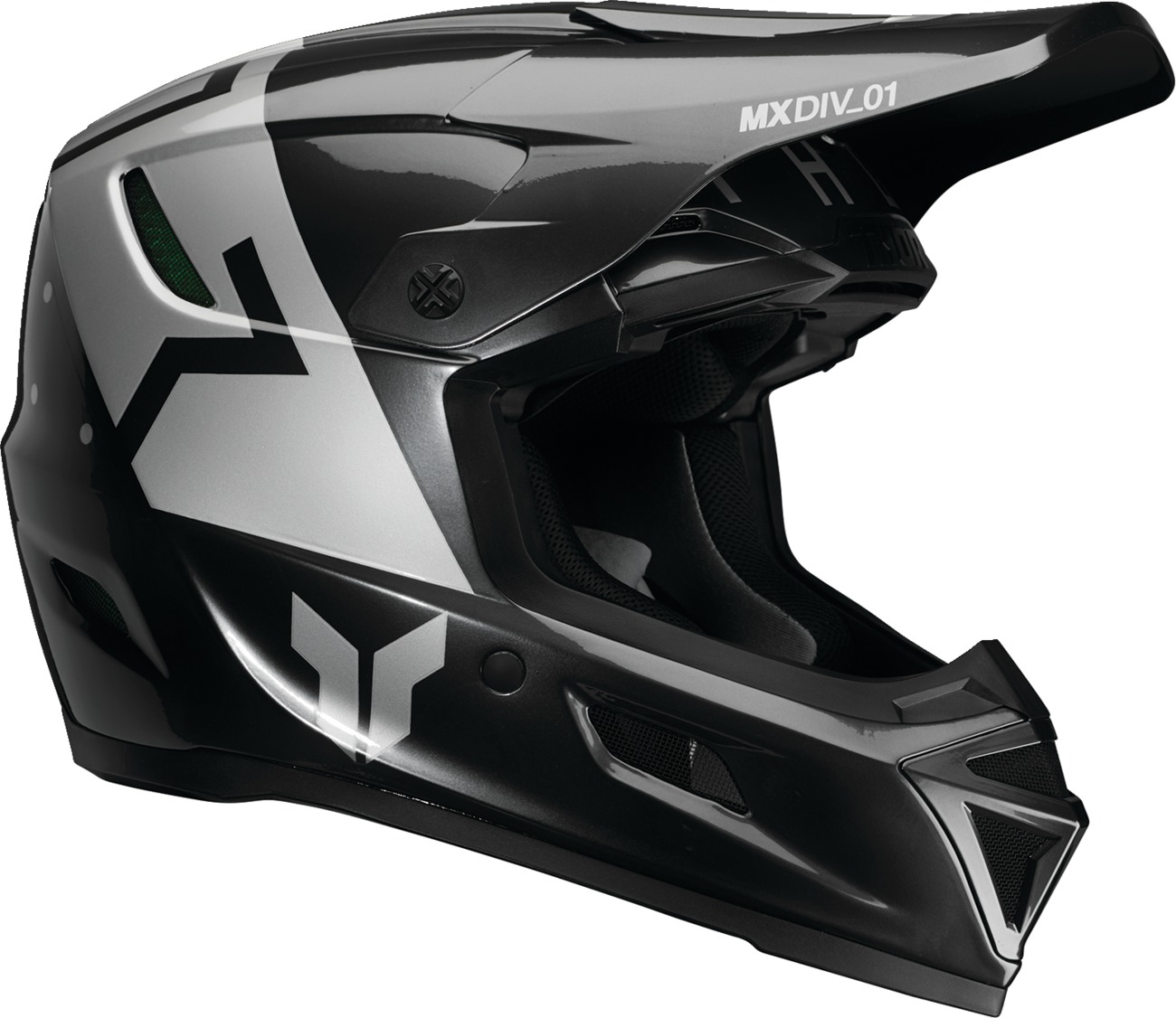 Thor Reflex Sport Rogue MIPS Helmet Charcoal/Silver M - MX helmet with MIPS tech in Charcoal/Silver, Size M - Click Image to Close