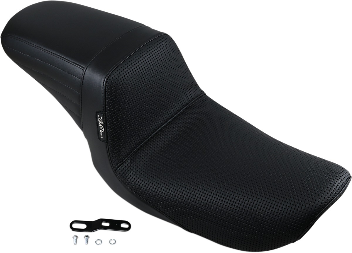 Kickflip Basketweave Vinyl 2-Up Seat Black Foam - For 96-03 HD FXD Dyna - Click Image to Close