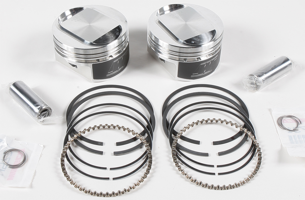 V-Twin Piston Kit 10.5:1 Compression - 3.518in Bore (+.020in) - For 04-18 Harley Sportster - Click Image to Close