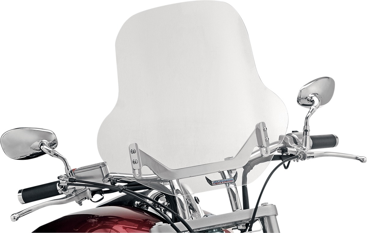 Billet Series Handlebar Mount B-Wing Windshield 18" Clear - Click Image to Close